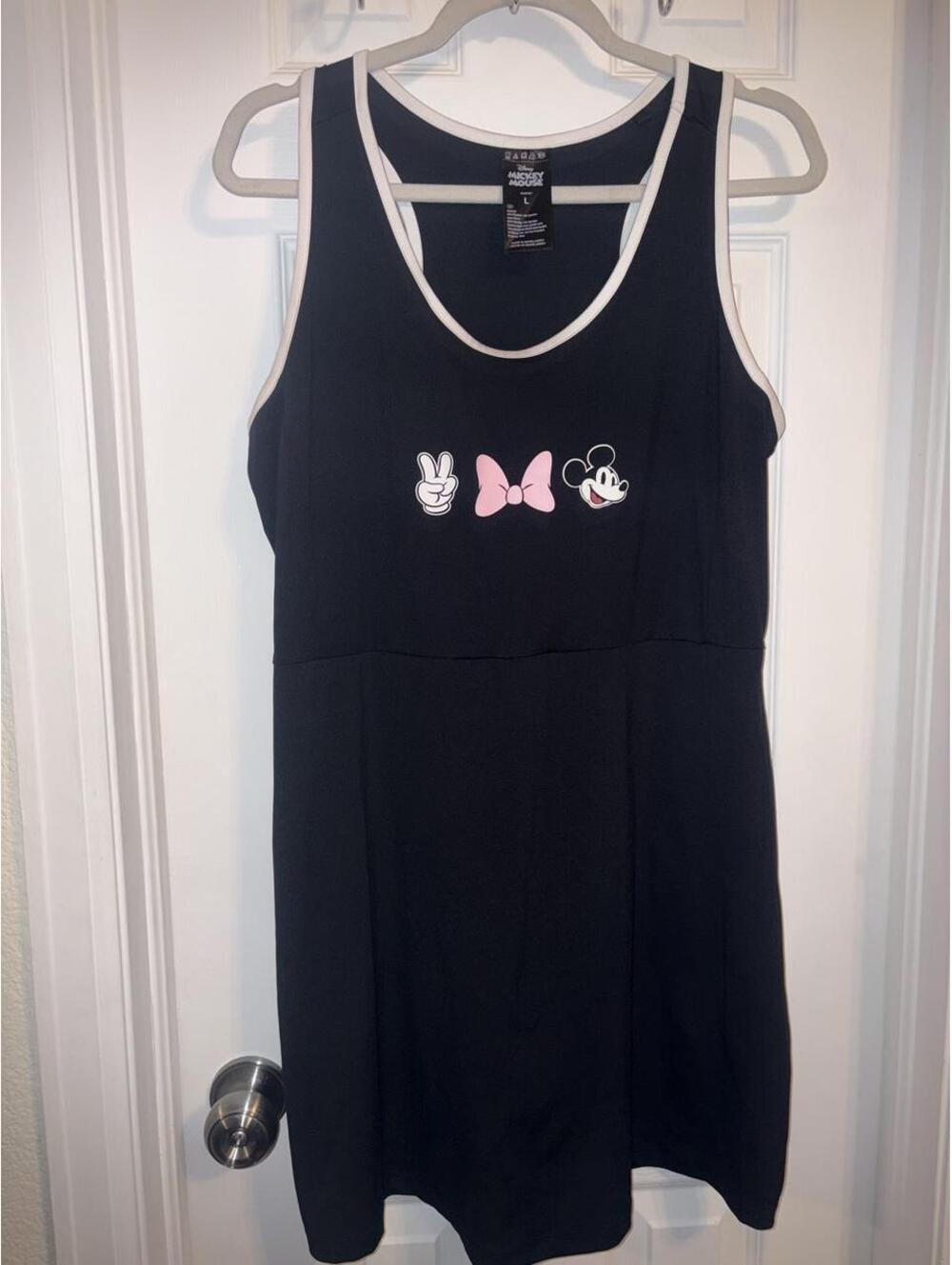 Disney Mickey Minnie Mouse Women's Black Athletic Dress